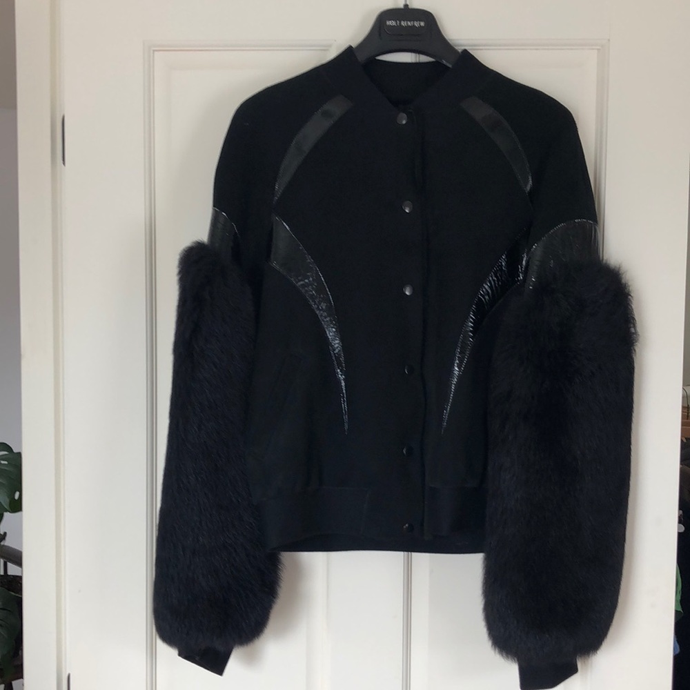 Prabal Gurung Shearling varsity jacket